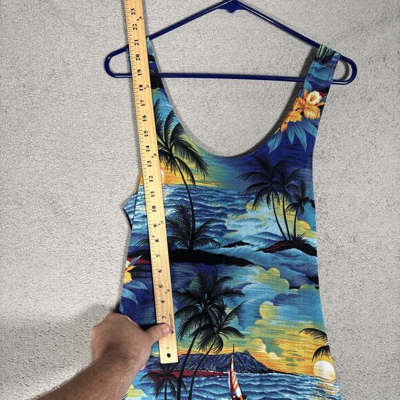 Vintage Marisol Womens Fit Small Slinky Maxi Hawaiian Resort Wear Tropical Beach - Picture 9 of 16